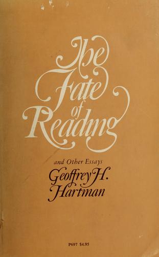 Cover for The fate of reading and other essays