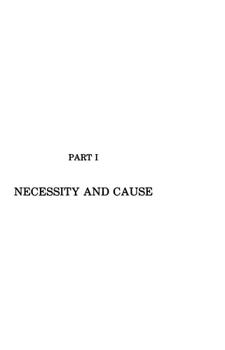 Cover for Necessity, cause, and blame