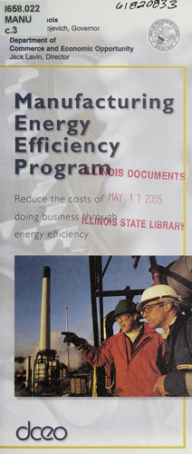 Cover for Manufacturing Energy Efficiency Program