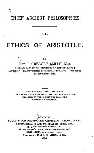 Cover for The Ethics of Aristotle