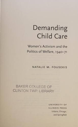 Cover for Demanding child care