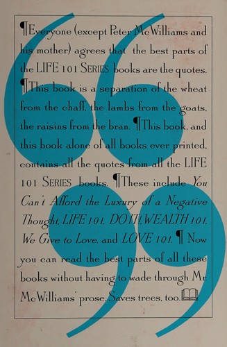 Cover for Life 101 Quote Book (The Life 101 Series)