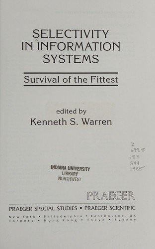 Cover for Selectivity in information systems