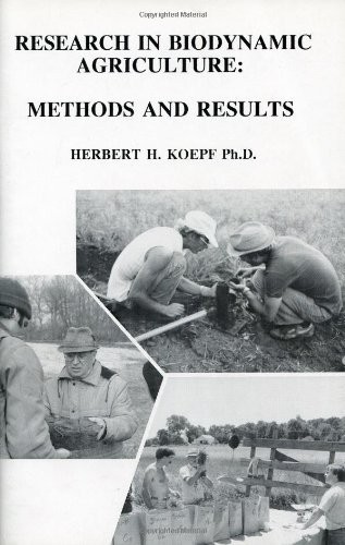 Cover for Research in biodynamic agriculture