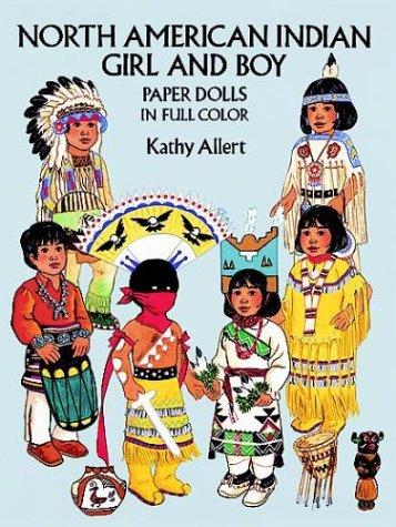 Cover for North American Indian Girl and Boy Paper Dolls in Full Color