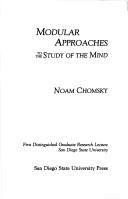 Cover for Modular approaches to the study of the mind