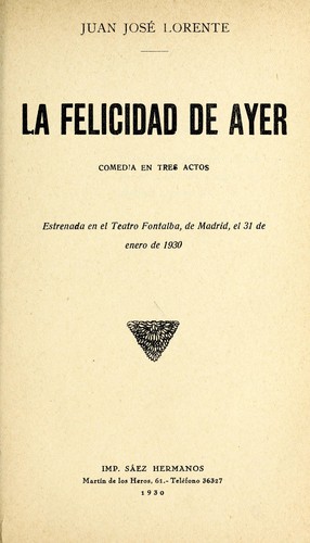 Cover for La felicidad de ayer