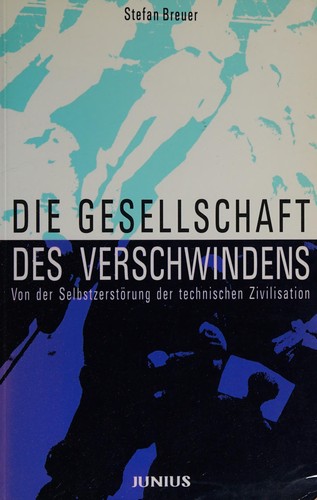 Cover for Die Gesellschaft des Verschwindens