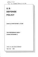 Cover for U.S. defense policy