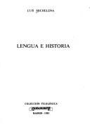 Cover for Lengua E Historia (Colección filologica)