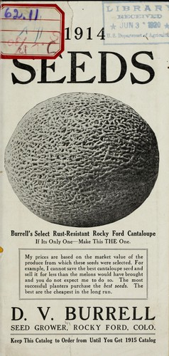 Cover for 1914 seeds