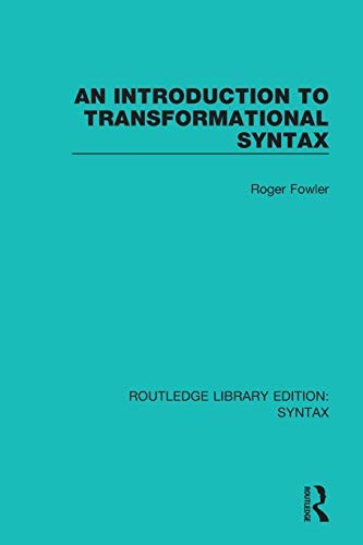 Cover for Routledge Library Editions : Syntax