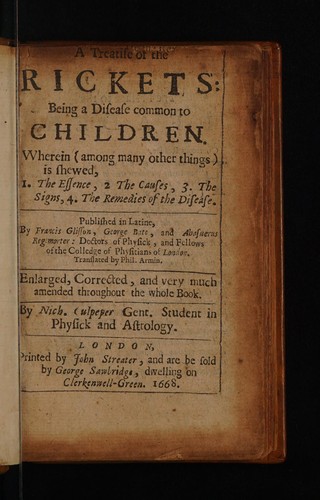 Cover for A treatise of the rickets