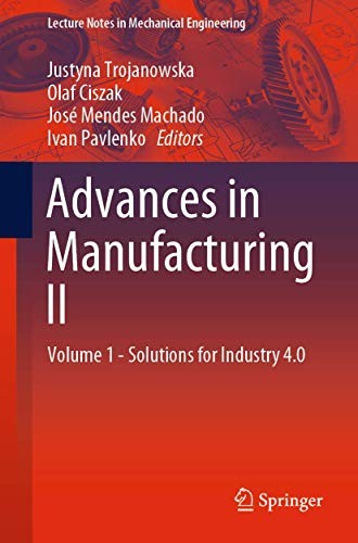 Cover for Advances in Manufacturing II