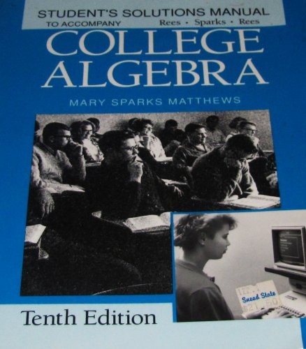 Cover for College Algebra (Student Solutions Manual)