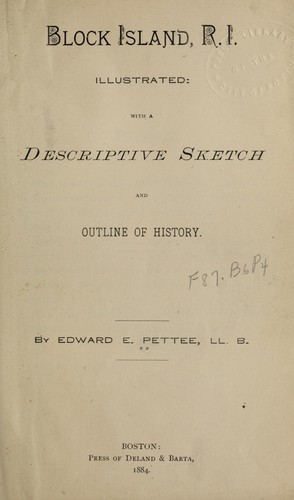 Cover for Block Island, R.I. illustrated