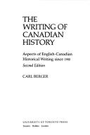 Cover for The writing of Canadian history