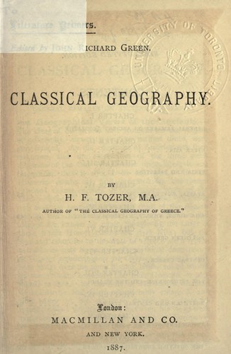 Cover for Classical Geography