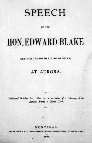 Cover for Speech at Aurora