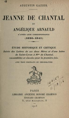 Cover for Jeanne de Chantal et Angélique Arnauld