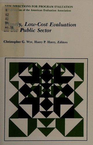 Cover for Timely, low-cost evaluation in the public sector