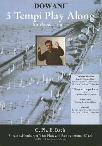 Cover for Sonata ("Hamburger") for Flute and Basso Continuo W 133 in G major (3 Tempi Play Along)