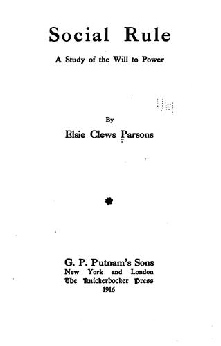 Cover for Social rule