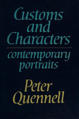 Cover for Customs and characters