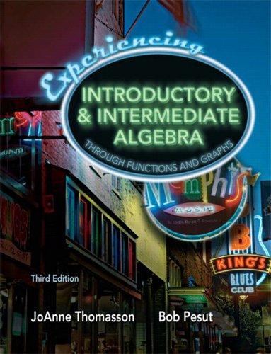 Cover for Experiencing Introductory and Intermediate Algebra Through Functions and Graphs (3rd Edition)