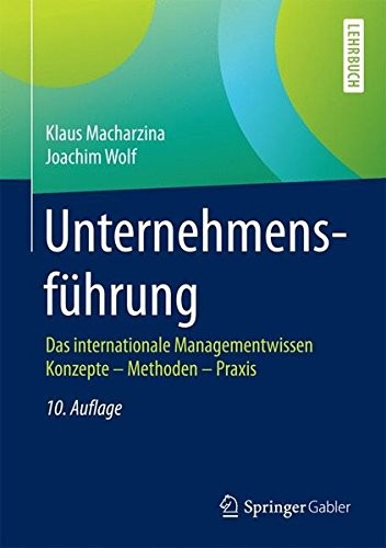 Cover for Unternehmensführung