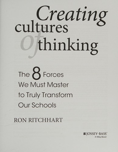 Cover for Creating cultures of thinking