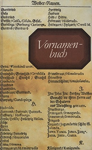 Cover for Vornamenbuch