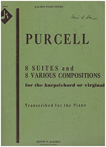 Cover for Eight Suites and Eight Various Pieces (Kalmus Edition)