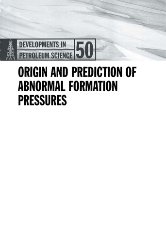 Cover for Origin and prediction of abnormal formation pressures