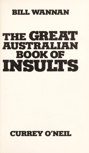 Cover for The Great Australian book of Insults