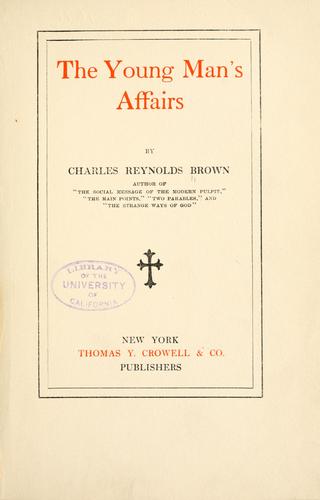 Cover for The young man's affairs