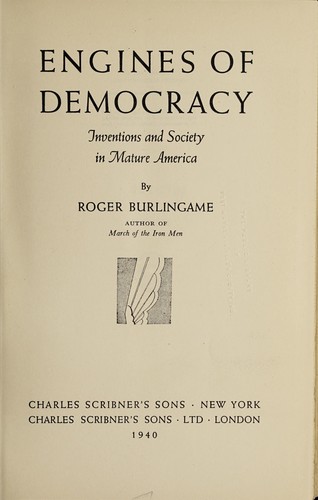 Cover for Engines of democracy