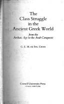 Cover for The class struggle in the ancient Greek world
