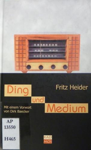 Cover for Ding und Medium