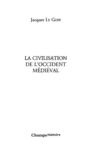 Cover for La civilisation de l'Occident médiéval
