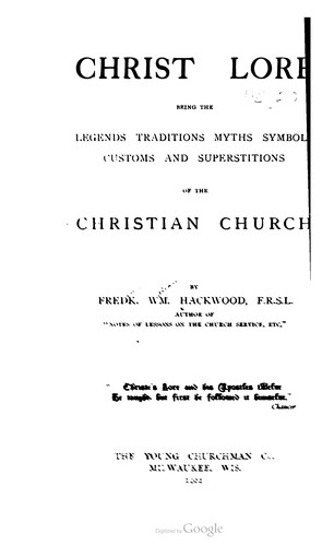 Cover for Christ lore