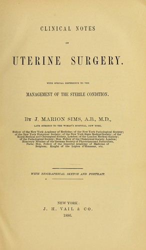 Cover for Clinical notes on uterine surgery