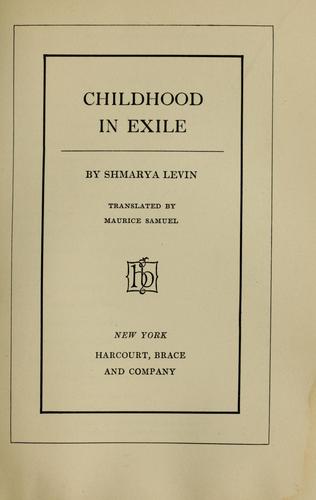 Cover for Childhood in exile.