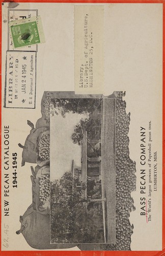 Cover for New pecan catalogue, 1944-1945