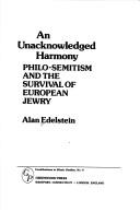 Cover for An unacknowledged harmony