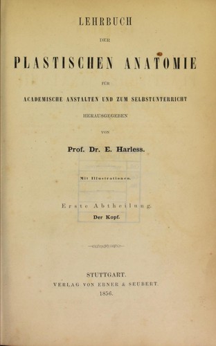 Cover for Lehrbuch der plastischen Anatomie für academische Anstalten und zum Selbstunterricht