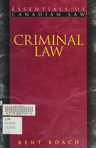 Cover for Criminal law