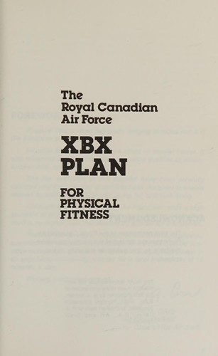 Cover for The Royal Canadian Air Force XBX plan for physical fitness.