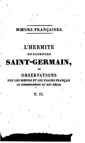 Cover for hermite du Faubourg Saint-Germain