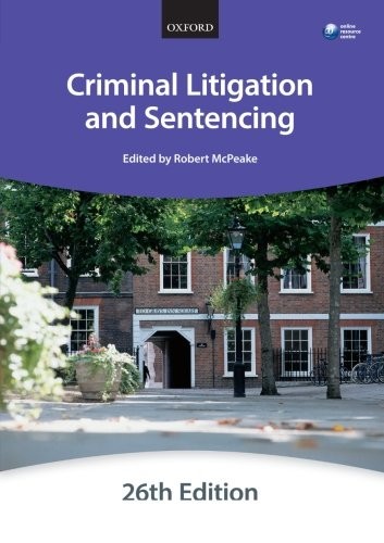 Cover for Criminal Litigation & Sentencing